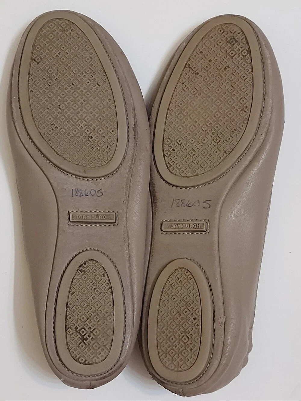 Tory Burch Mushroom Leather Logo Ballet Flats